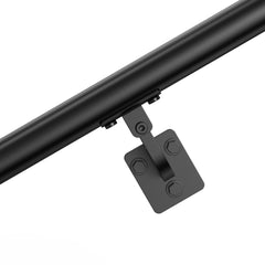 Wall Mounted Stair Handrail, 3665mm Pipe Staircase Handrail, Black Galvanized Aluminum, 32mm Pipe Diameter, Indoor&Outdoor Staircase Railing, Industrial Hand Rail for Steps, Security Baluster