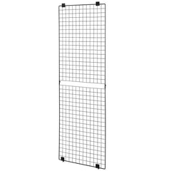 3 Packs Grid Wall Panels, 610 x 1828 mm Wire Grid Panels Display Rack, Wall-Mounted Art Display Shelf, Black Carbon Steel Wall Hanging Gridwall for Craft Show, Decoration, Storage, Notice Board