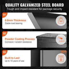 Package Delivery Boxes for Outside 15.4" x 10.6" x 20.5" with Coded Lock