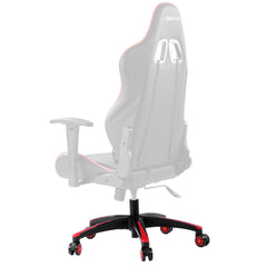 Office Chair Base Replacement, 710 mm, 1134 kg Static Load, Heavy Duty Universal Computer Desk Chair Stool Base Part with 5 Casters and Reinforced Legs, Desk Chair Base Replacement, Black + Red