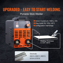 ARC Stick Welder 220V 140A Stick/Lift TIG 2-in-1 Welding Machine Hot Start
