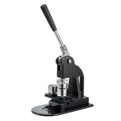 Button Maker Machine, 25 mm, Pin Maker Machine with 500pcs Button Parts, Circle Cutter, Hex Wrenches and Magic Book, Ergonomic Handle, for DIY Badges, Personalized Pins and Key Chains, Black
