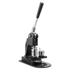 Button Maker Machine, 25 mm, Pin Maker Machine with 500pcs Button Parts, Circle Cutter, Hex Wrenches and Magic Book, Ergonomic Handle, for DIY Badges, Personalized Pins and Key Chains, Black