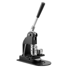 Button Maker Machine, 32 mm, Pin Maker Machine with 500pcs Button Parts, Circle Cutter, Hex Wrenches and Magic Book, Ergonomic Handle, for DIY Badges, Personalized Pins and Key Chains, Black