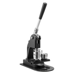 Button Maker Machine, 32 mm, Pin Maker Machine with 500pcs Button Parts, Circle Cutter, Hex Wrenches and Magic Book, Ergonomic Handle, for DIY Badges, Personalized Pins and Key Chains, Black