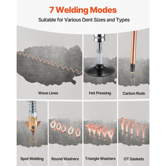 Stud Welder Dent Repair Kit, Spot Welding Machine with Slide Hammer Dent Puller, Professional Dent Removal Kit for Auto Body Dent Repair