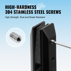 Glass Clamp, 10 PCS Square Glass Railing Bracket for 0.31 "-0.47 " Tempered Glass, 304 Stainless Steel Glass Mounting Clamp, 0.12” Thick Glass Shelf Bracket for Balcony, Garden, Deck, Stair