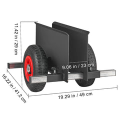 Panel Dolly, 600LBS Capacity Slab Dolly, Heavy-duty Drywall Mover with 8" Pneumatic Wheels, Adjustable Clamp Panel Cart for Drywall Sheet, Material Handling, All Terrain Moving Cart