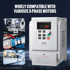 VFD 2.2KW 10A 3HP Variable Frequency Drive for 3-Phase Motor Speed Control