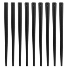 Staircase Metal Balusters, 29.5'' x 1'' Flat Aluminum Alloy Decorative Banister Spindles, 51 Pack Deck Baluster with Screws, Classic Hollow Deck Railing Satin Black Powder Coated for Porch