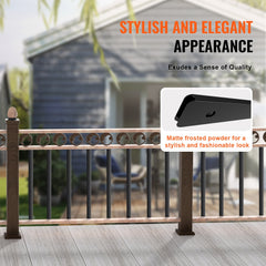 Staircase Metal Balusters, 32.28"x1"x0.2" Flat Aluminum Alloy Decorative Banister Spindles, 51 Pack Deck Baluster with Screws, Classic Hollow Deck Railing Satin Black Powder Coated for Porch