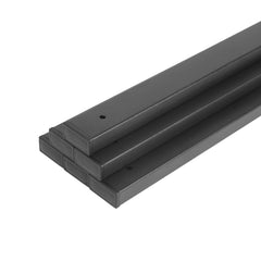 61 Pack Deck Balusters, 82 cm Galvanized Steel Railing Spindles, Hollow Rectangle Metal Decking Stair Balusters with Pre-Drilled Hole, End Caps, Screws, for Deck, Porch & Stair Railing, Black