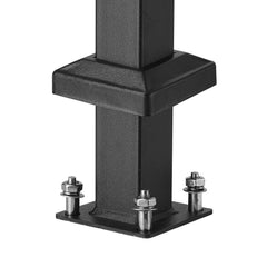 Handrails for Outdoor Steps, 5 Step Stair Hand Rail Kit, Transitional Carbon Steel Railings with Installation Kit, Stair Rails for Seniors, Concrete Steps & Porch & Deck, Black Retro Arch