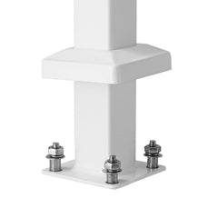 Handrails for Outdoor Steps, 1-2 Step Stair Hand Rail Kit, Transitional Carbon Steel Railings with Installation Kit, Stair Rails for Seniors, Concrete Steps & Porch & Deck, White Retro Arch