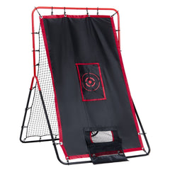 Baseball And Softball Rebounder Net 3.5x4.5 ft 2-in-1 Switch Hitter Pitch