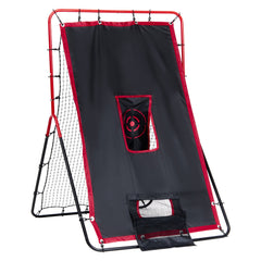 Baseball And Softball Rebounder Net 3.5x4.5 ft 2-in-1 Switch Hitter Pitch