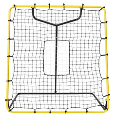Baseball And Softball Rebounder Net, 4 x 4.5 Feet PitchBack Baseball Nest for Pitching and Fielding Training, Pitch Return Trainer Rebound Net with Pitching Target, 4 Adjustable Angles