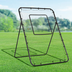 Baseball And Softball Rebounder Net, 4 x 6 Feet PitchBack Baseball Nest for Pitching and Fielding Training, Pitch Return Trainer Rebound Net with Pitching Target, 4 Adjustable Angles