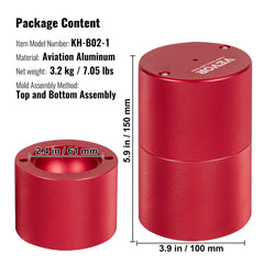 Ice Ball Press, 6cm Ice Ball Maker, Aircraft Al Alloy Ice Ball Press Kit for 60mm Ice Sphere, Ice Press with Tong and Drip Tray, for Whiskey, Cocktail, Bourbon, Scot on Party & Holiday, Red