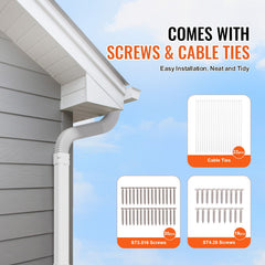 Mini Split Line Set Cover 76.2mm W 5400mm L, PVC Decorative Pipe Line Cover For Air Conditioner with 10 Straight Ducts & Full Components Easy to Install, Paintable for Heat Pumps, White