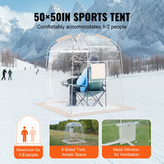 Sports Tent Instant Tent Shelter Weather Proof 1 Person Clear Bubble Tent