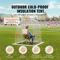 Sports Tent Instant Tent Shelter Weather Proof 1 Person Clear Bubble Tent