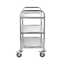 3-Tier Utility Cart Rolling Cart on Wheels 37.5"x20"x37.7" 450 LBS 6 Hooks