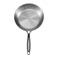 Tri-Ply Stainless Steel Frying Pan, 3 Piece (240, 280, 320 mm), Cooking Skillet with Heat-Resistant Handle, Chef's Kitchen Cookware, Oven, Gas, Electric, Induction, Dishwasher Compatible, Silver