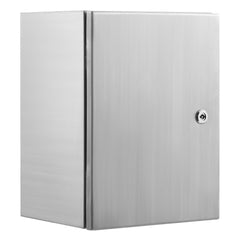 Steel Electrical Box, 40x30x25 cm, 304 Stainless Steel Electrical Enclosure Box, Wall-Mounted Outdoor Electrical Electronic Equipment Enclosure with Mounting Plate Hinges Lock, IP66 Waterproof