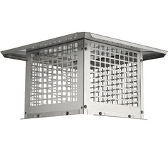 Chimney Cap 304.8 x 304.8mm, 304 Stainless Steel Fireplace Chimney Cover, Not Easily Toppled & Practical Accessories & Easy Installation, Fits Mesh Flue Covers Outside Clay Flue Shingles, Silver