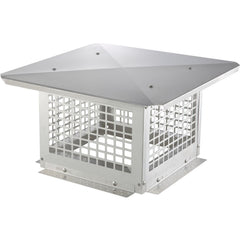 Chimney Cap 304.8 x 304.8mm, 304 Stainless Steel Fireplace Chimney Cover, Not Easily Toppled & Practical Accessories & Easy Installation, Fits Mesh Flue Covers Outside Clay Flue Shingles, Silver