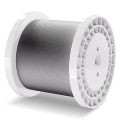Wire Rope Kit, 3.18 mm 305 m 316 Stainless Steel Cable with Cutter and Gloves, 7.1KN Breaking Strength, 7x7 Strands Construction Marine Aircraft Grade for Handrail Stair Decking Fence Outdoors
