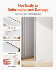 Stainless Steel Wall Corner Protector, 38 x 38 x 2436 mm, 10 Pack Metal Corner Guards, 304 Stainless Steel Edge Trim 90-Degree Angle for Home,Office,Commercial Wall Protection, with 3m Tape