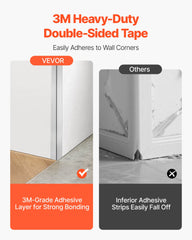 Stainless Steel Wall Corner Protector, 38 x 38 x 2436 mm, 10 Pack Metal Corner Guards, 304 Stainless Steel Edge Trim 90-Degree Angle for Home,Office,Commercial Wall Protection, with 3m Tape