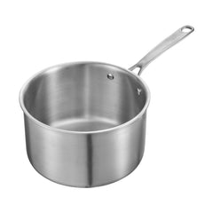 4 QT Saucepan, Stainless Steel Saucepan with Glass Lid, Multipurpose Nonstick Stainless Steel Small Cooking Sauce Pot with Ergonomic Handle, Friendly for Oven, Dishwasher, Induction Cooker