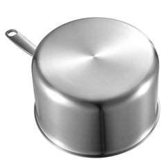 4 QT Saucepan, Stainless Steel Saucepan with Glass Lid, Multipurpose Nonstick Stainless Steel Small Cooking Sauce Pot with Ergonomic Handle, Friendly for Oven, Dishwasher, Induction Cooker