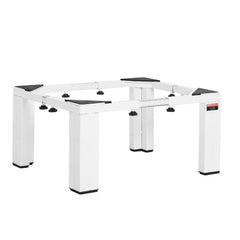 Laundry Pedestal, 305 mm Height, Washer and Dryer Pedestals with 544 kg Weight Load Capacity, 475-785 mm Adjustable, Non-Slip Feet, Heavy-duty Steel Washing Machine Stand Universal Fit, White
