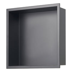 Shower Niche, 33.0 x 33.0 x 10.2 cm Recessed Wall Niche, Heavy-duty Stainless Steel Modern Soap & Shampoo Storage Organizer, Sealed Waterproof, Durable & Easy to Install, Black for Bathroom