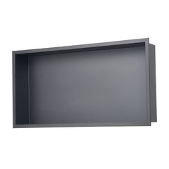Shower Niche, 33.0 x 63.5 x 10.2 cm Recessed Wall Niche, Heavy-duty Stainless Steel Modern Soap & Shampoo Storage Organizer, Sealed Waterproof, Durable & Easy to Install, Black for Bathroom