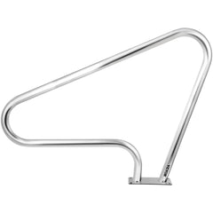 Pool Rail 48x36 Pool Railing 304 Stainless Steel 250LBS Load Capacity Silver Rustproof Pool Handrail Humanized Swimming Pool Handrail with Blue Grip Cover & M8 Drill Bit & Self-Taping Screws