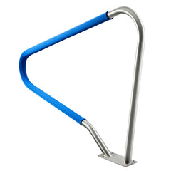 Pool Rail, 122 x 91.5 cm Pool Handrail, 100kg Load Capacity Heavy Duty 304 Stainless Steel Swimming Handrail, Detachable Nonslip Sleeve, Rich Accessories, for Poolside, Water Parks, Spa Centers