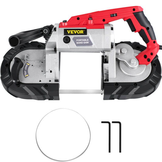 Variable-Speed 127mm Deep Cut Portable Band Saw 220V 10Amp Motor Handheld