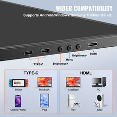 Laptop Screen Extender 14in HD 1080P Portable Monitor for 13"-17" Laptop