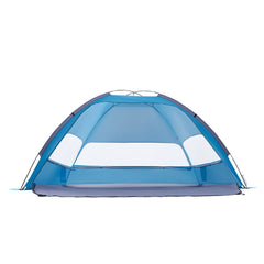 Beach Tent Sun Shelter for 4 Person, UPF 50+ Protection, Portable Sun Shade Canopy with Carrying Bag & Sand Pockets, Lightweight and Easy Setup Beach Umbrella for Camping Fishing Outdoor Picnic