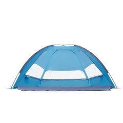 Beach Tent Sun Shelter for 6 Person, UPF 50+ Protection, Portable Sun Shade Canopy with Carrying Bag & Sand Pockets, Lightweight and Easy Setup Beach Umbrella for Camping Fishing Outdoor Picnic