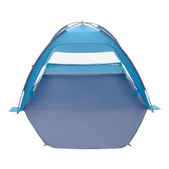 Beach Tent Sun Shelter for 6 Person, UPF 50+ Protection, Portable Sun Shade Canopy with Carrying Bag & Sand Pockets, Lightweight and Easy Setup Beach Umbrella for Camping Fishing Outdoor Picnic