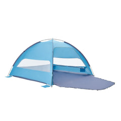 Beach Tent Sun Shelter for 6 Person, UPF 50+ Protection, Portable Sun Shade Canopy with Carrying Bag & Sand Pockets, Lightweight and Easy Setup Beach Umbrella for Camping Fishing Outdoor Picnic