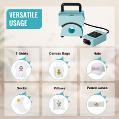 Hat Press Machine Mini Hat Heat Press for Caps 5.9x3.15 inch Plate Green