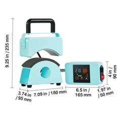 Hat Press Machine Mini Hat Heat Press for Caps 5.9x3.15 inch Plate Green