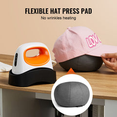 Hat Press Machine Mini Hat Heat Press for Caps 6.1 x 3.5 inch Plate White